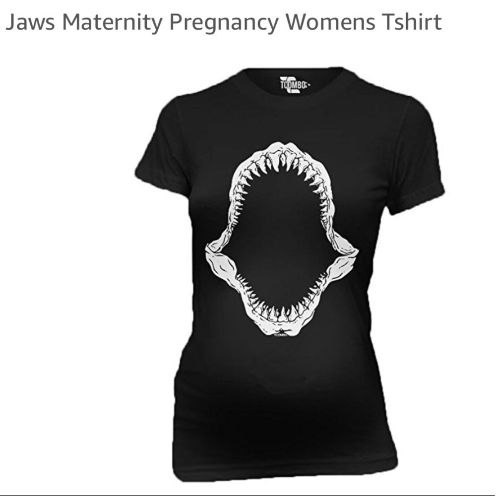 NWOT Shark jaws maternity shirt